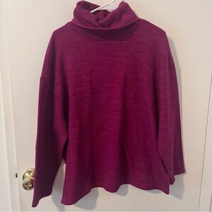 Emery Rose Fuscia Purple Turtleneck Sweater Long Sleeve 2XL Plus Size Women’s